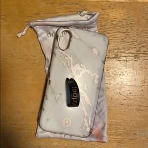 iPhone X Rose gold loopy case